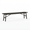 Ławka 180 x 35 x 45 cm z drewna czarna - minimalistyczna do jadalni